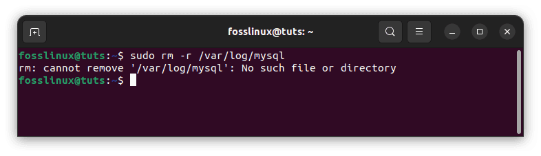 log files produced by mysql server