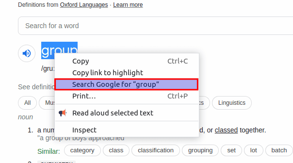 right click functionality