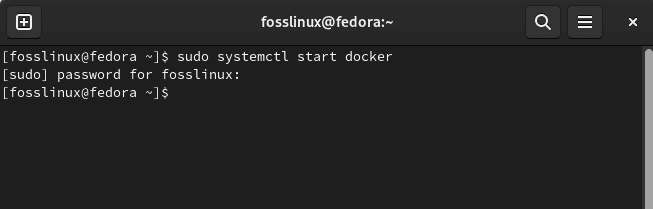 start docker