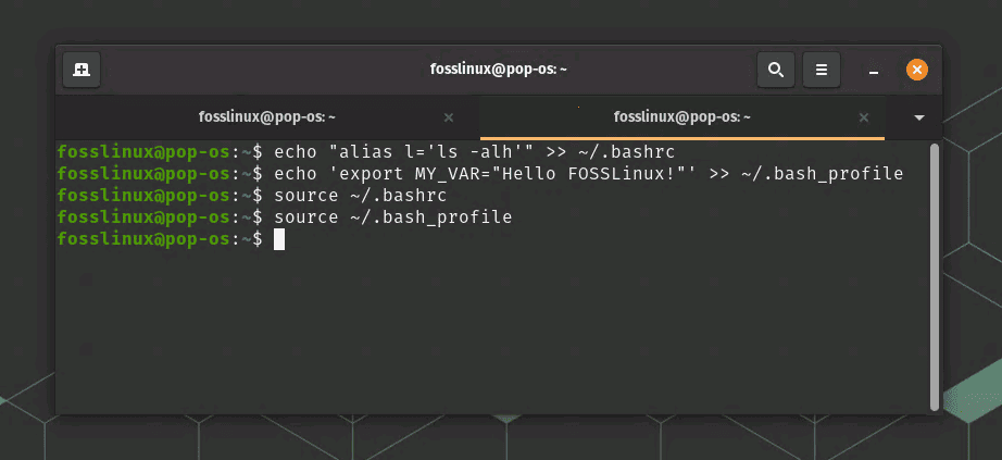 bashrc and bash profile