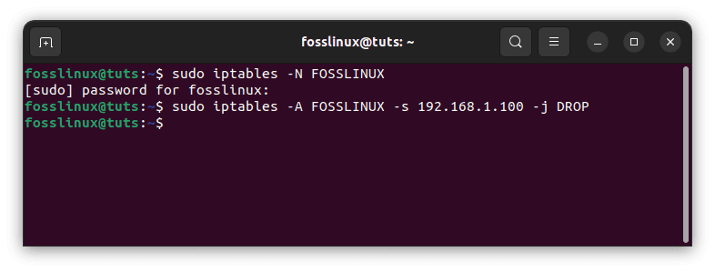 block specific ip addresses