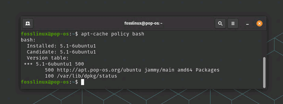 checking bash latest version and installed version
