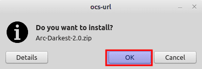 click on ok to install