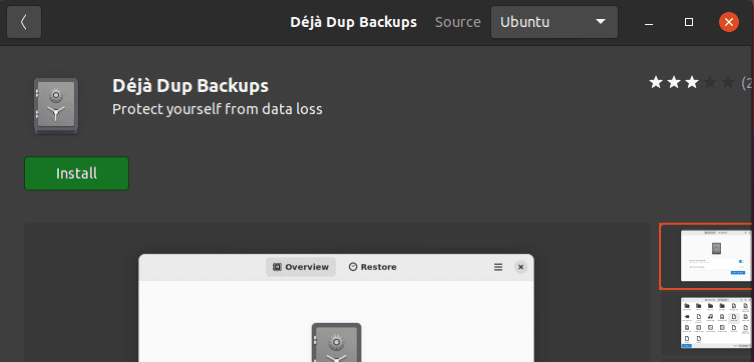 install deja dup