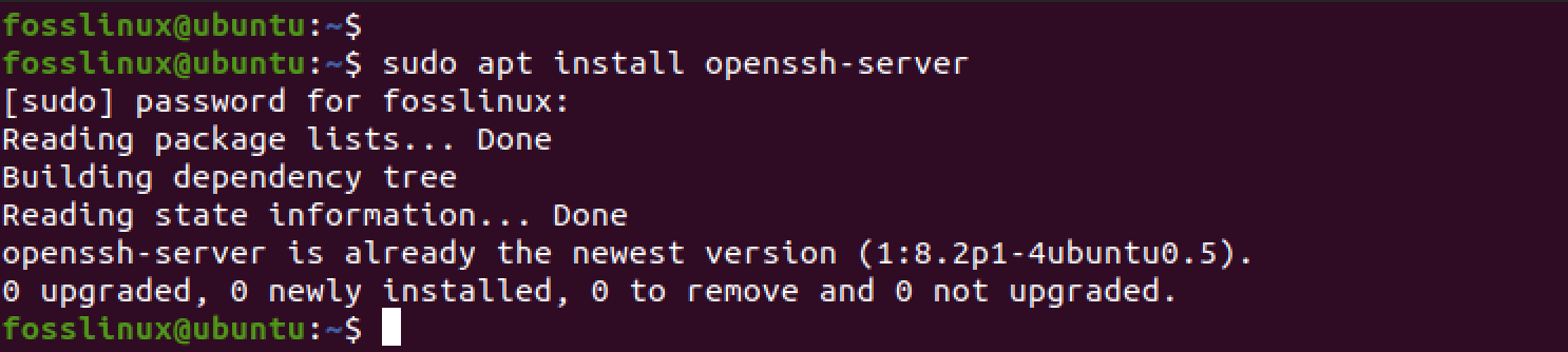 install ssh server