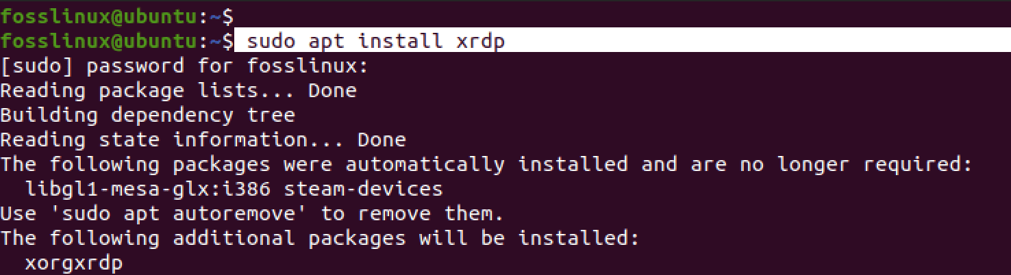 install xrdp