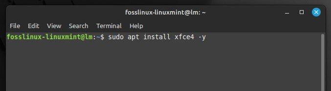 Installing Xfce