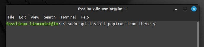 Installing papirus icon theme