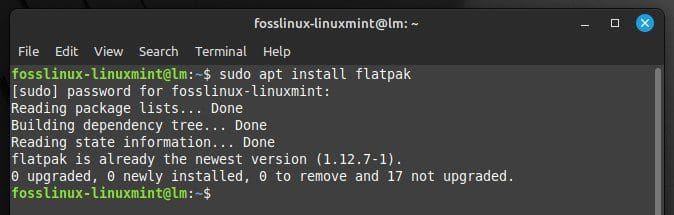 Installing the Flatpak package