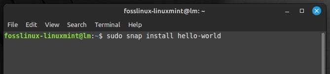 Installing the Hello World package