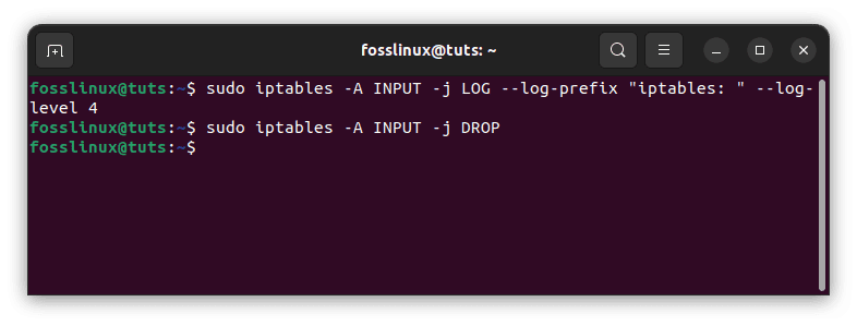 log all dropped packets