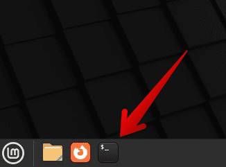 Opening the Linux Mint terminal