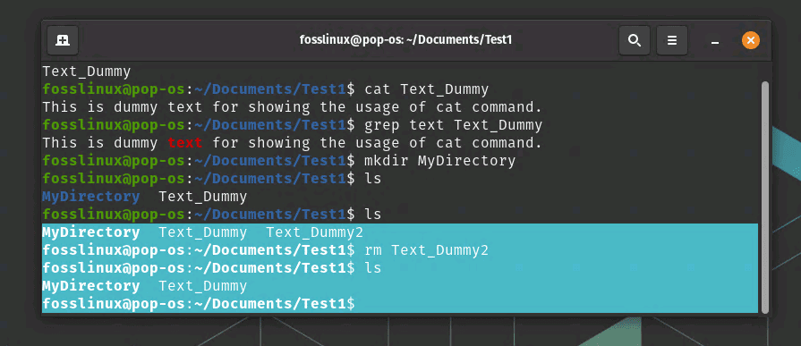 remove a file command usage