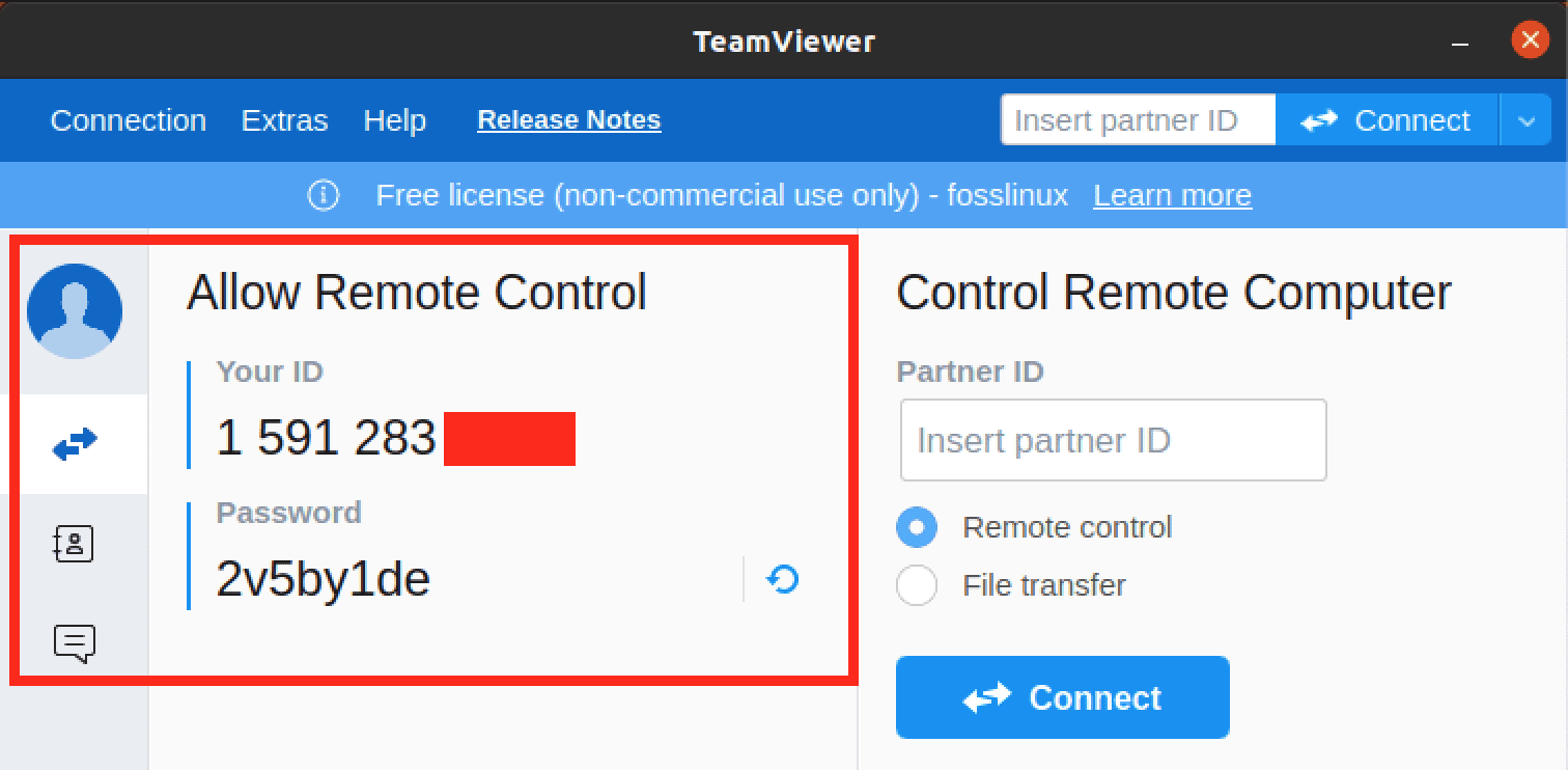 teamviewer main window