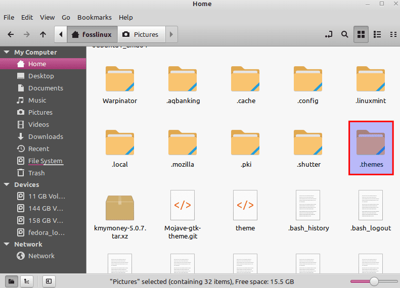 themes folder