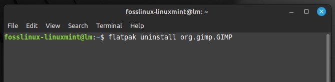Uninstalling an application with Flatpak