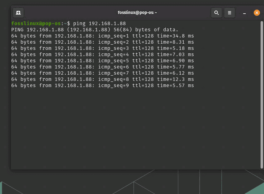 ping command usage
