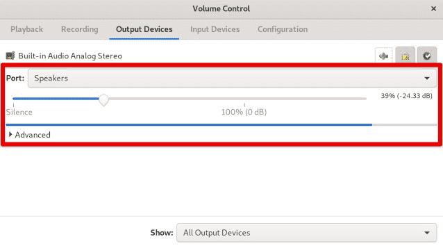 Adjusting volume level with sliders