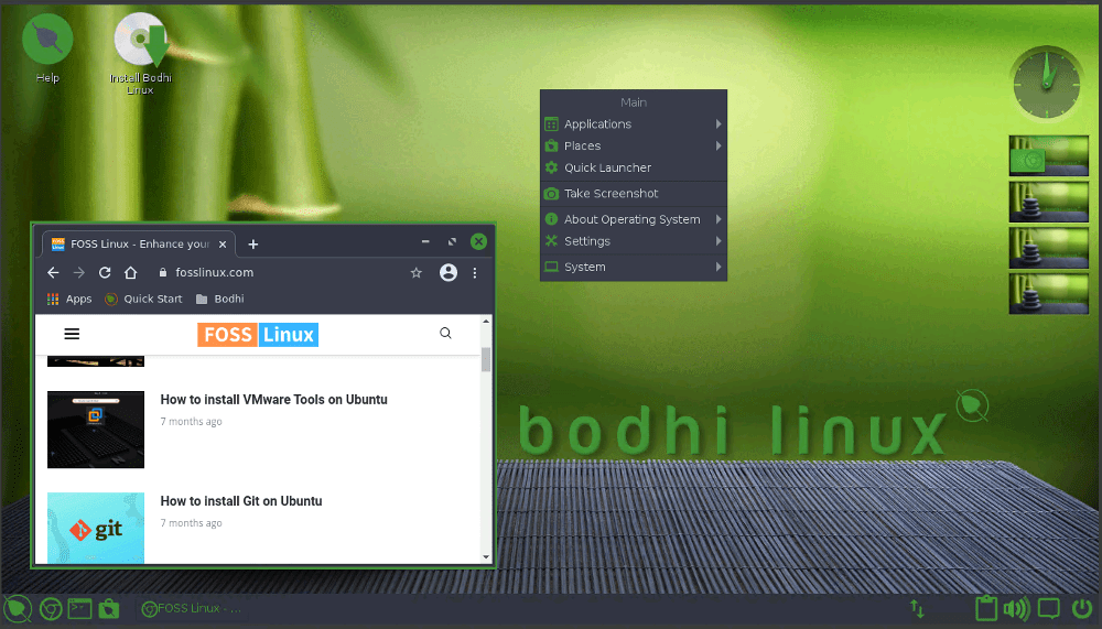 bodhi linux 6.0 desktop