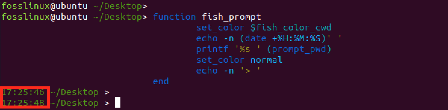 change fish shell prompt