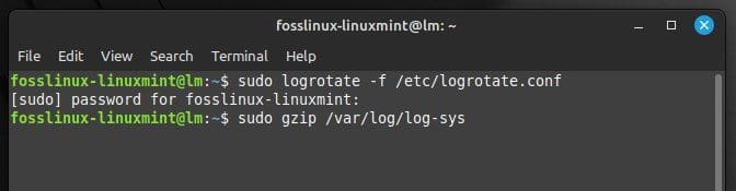 Compressing log files