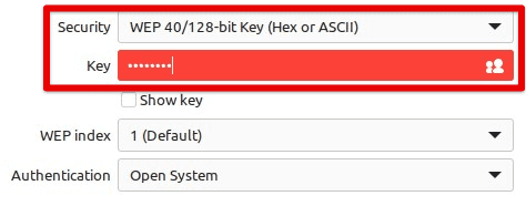 Connecting to network with password