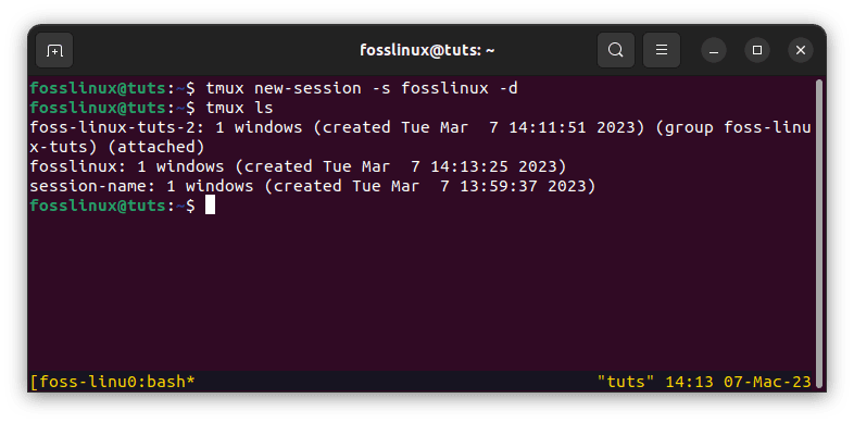 create a new tmux session to share