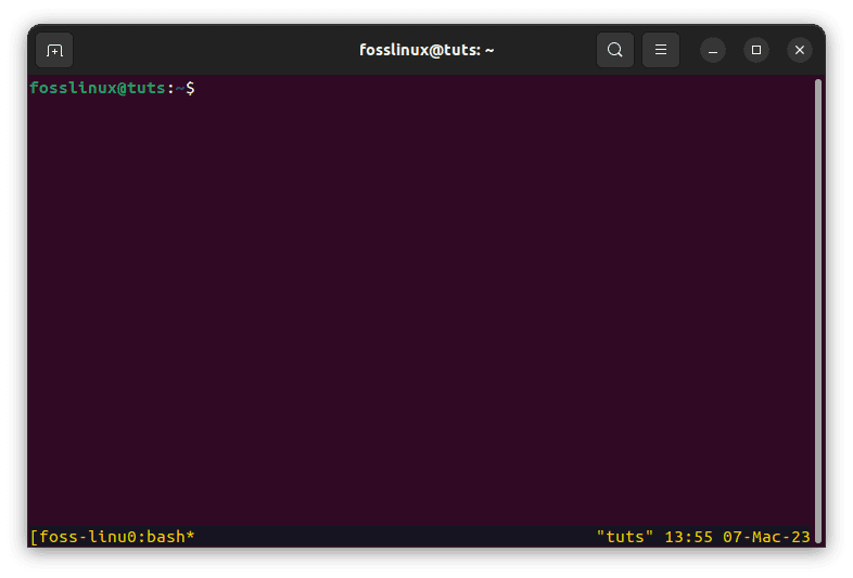 create foss linux tmux session
