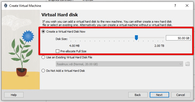 Creating a virtual hard disk