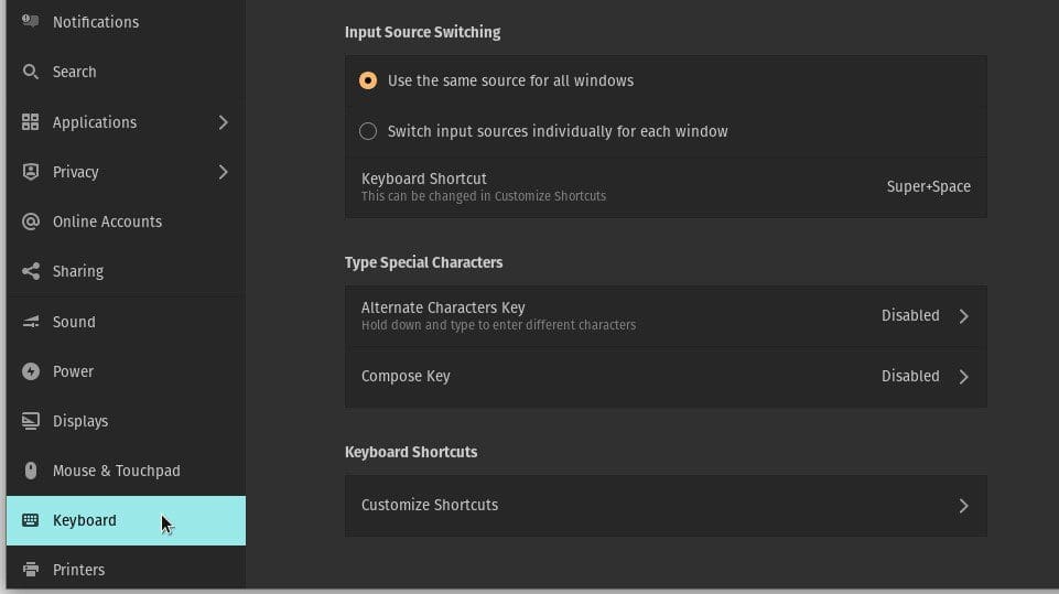 Customization for user with disabilities