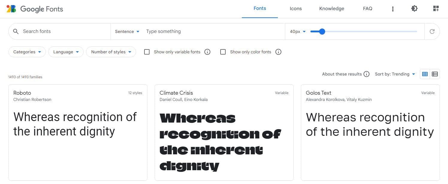 Google Fonts