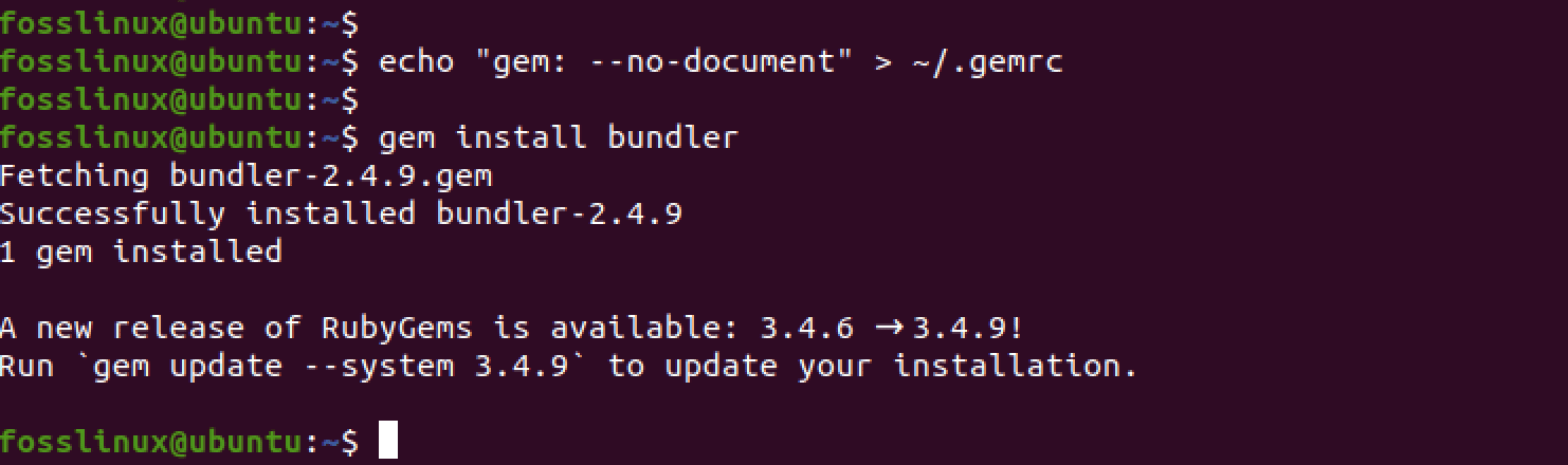 install bundler