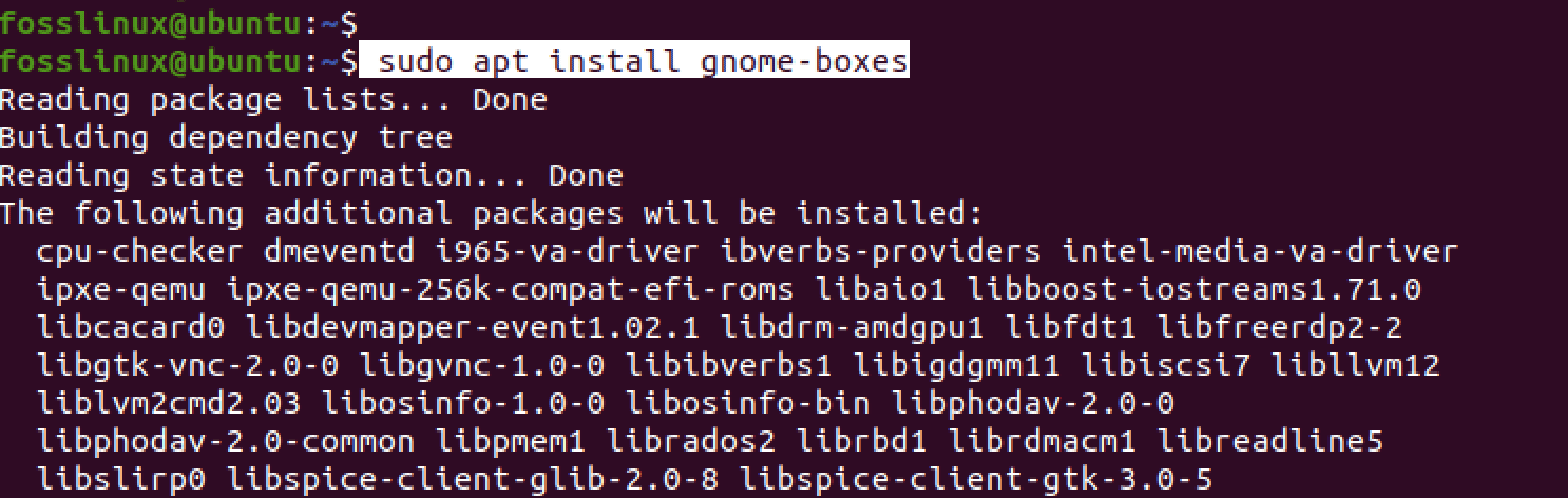 install gnome boxes