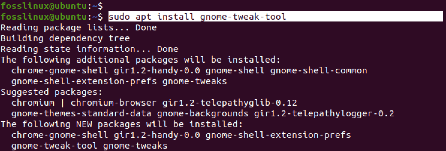 install gnome tweak tool