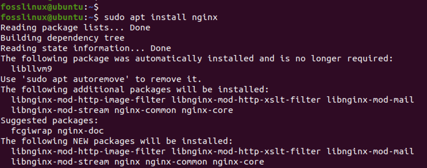 install nginx