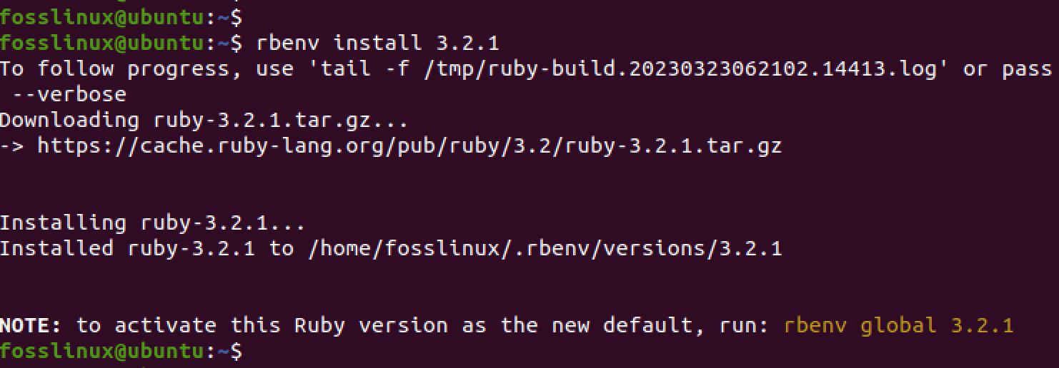 install ruby