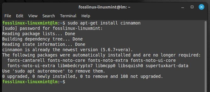 Installing Cinnamon on Linux Mint