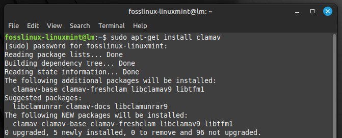 Installing ClamAV on Linux Mint