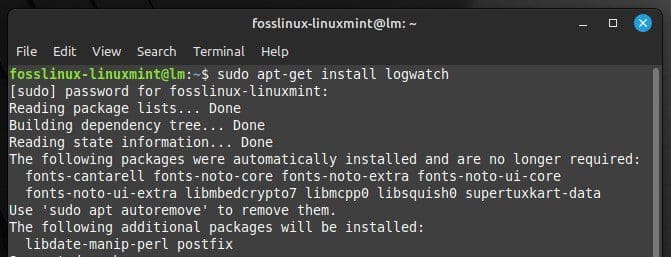 Installing Logwatch