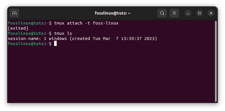 kill foss linux tuts session