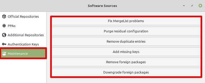 Linux Mint maintenance