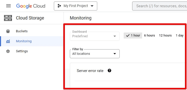 Monitoring and logging page