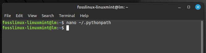 Opening the pythonpath file