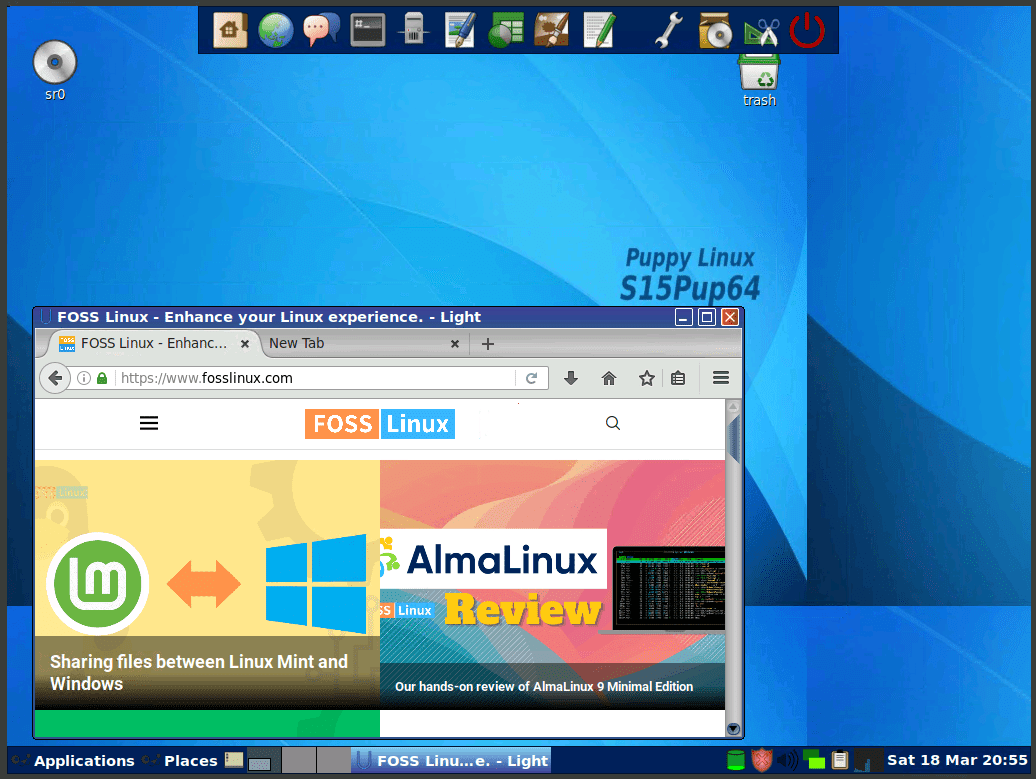 puppy linux s15pup desktop