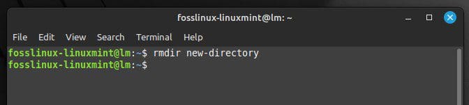 Removing an existing directory