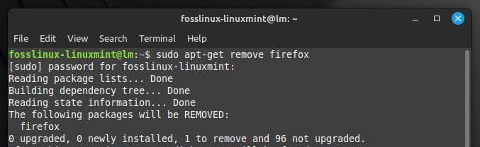Removing firefox with apt-get