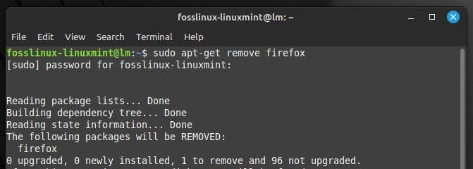 Removing firefox