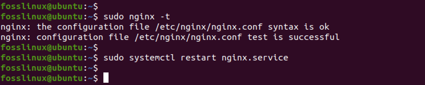 restart nginx