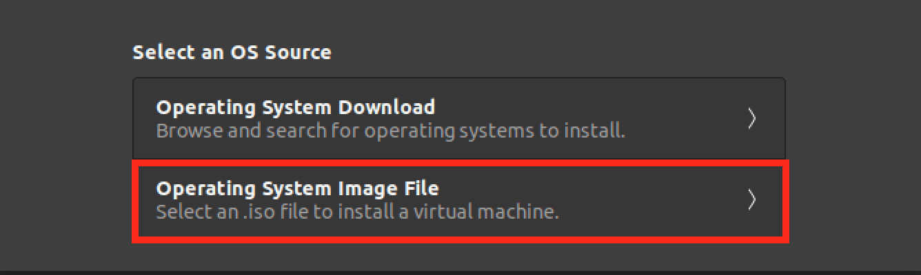 select os image file