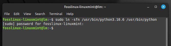 Setting Python 3.10.6 as default